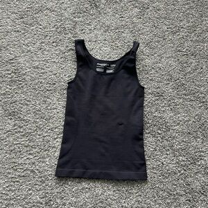 Essentials Black Fitted Sleeveless Tank Top